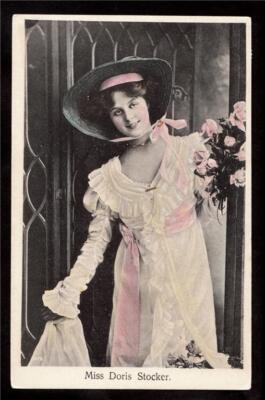 c1910 hand tinted theater actress Doris Stocker Uk postcard | eBay