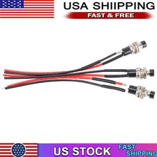 3 Pack Mini Push Button Pre-Wired Momentary N/O OFF-ON Switch Plug 12V 5AMP SPST