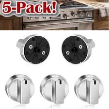 5 Packs WB03X24818 Metal Gas Stove Replacement Knobs for GE Range Oven AP5989029
