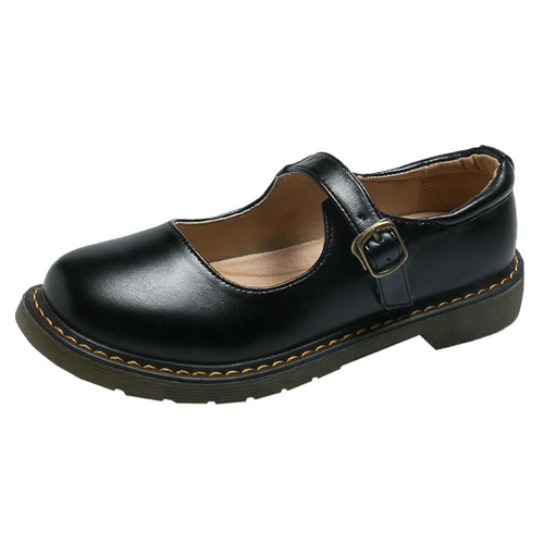 Damen Flats Shoes Round Toe Low Heel Oxfords Ankle Strap Preppy Style Mary Jane - Bild 15 von 22