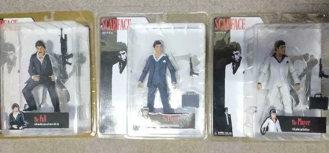 McFarlane Toys Mezco Al Pacino Scarface Tony Montana Action Figure 3-Piece Set
