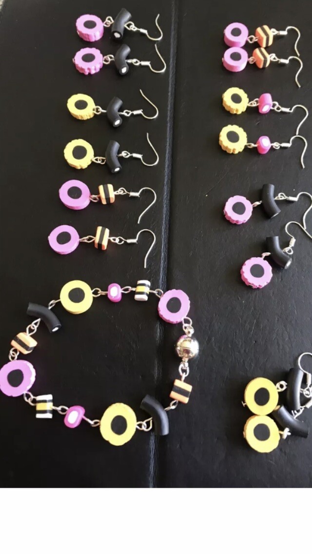 Handmade Novelty Fun Cute Lolly Candy Licorice Allsorts Bracelet