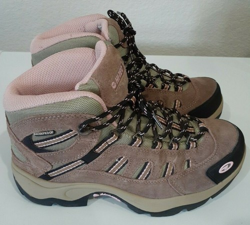 Bota de Senderismo Para Mujer M Hi-Tec Bandera Tiro Medio Impermeable, Taupe/Rubor Talla 7.5 - Imagen 11 de 11