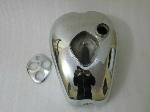 For Triumph T90 5T Speed Twin Chrome Plated  Petrol Fuel Gas Tank 1948+Cap - Imagem 3 de 3