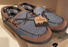 Staheekum Men  s suede accent Slippers Shoes Sz 9 charcoal