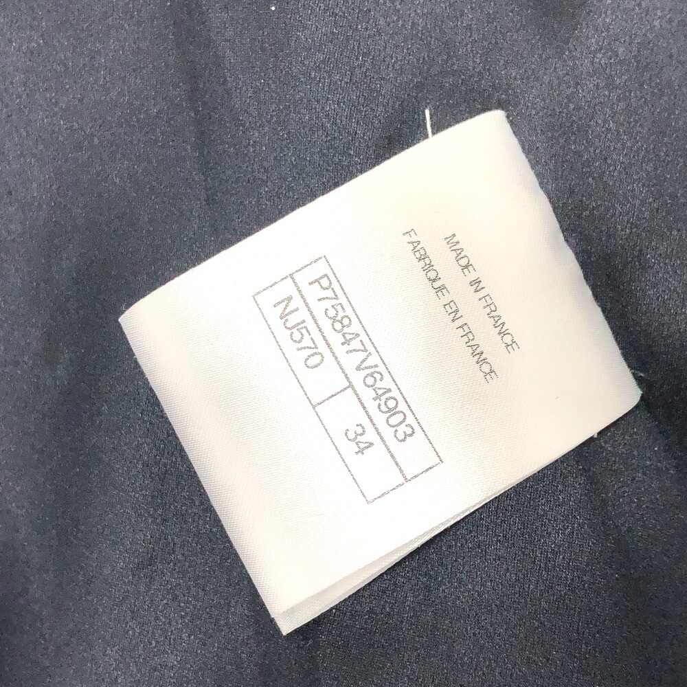 CHANEL P75847 CC Mark Camellia Button P-coat Long coat Wool