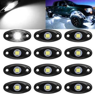 Luces Blancas LED Impermeables para SUV y Camionetas Neon Juego de 12 Pods