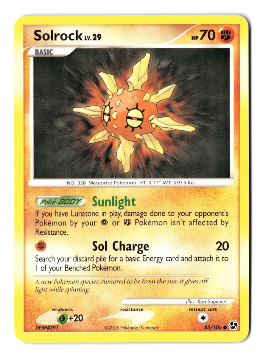 solrock pokemon card Ascended Heroes #106/217 Pokeball Reverse Holo  you may attach a Psychic Energy card from your discard pile to 1 of your Lunatone Solrock 069 Crown Zenith -