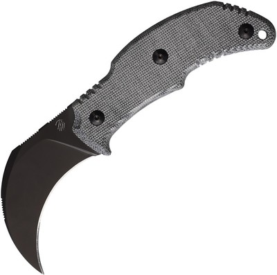 Bastinelli Creations The Primal Fixed Blade Black BC-40 PVD N690 Micarta Knife