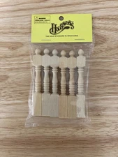 1:12 Lot Dollhouse Miniature Newel Post Houseworks 6 Pieces #7205 Stairs Railing