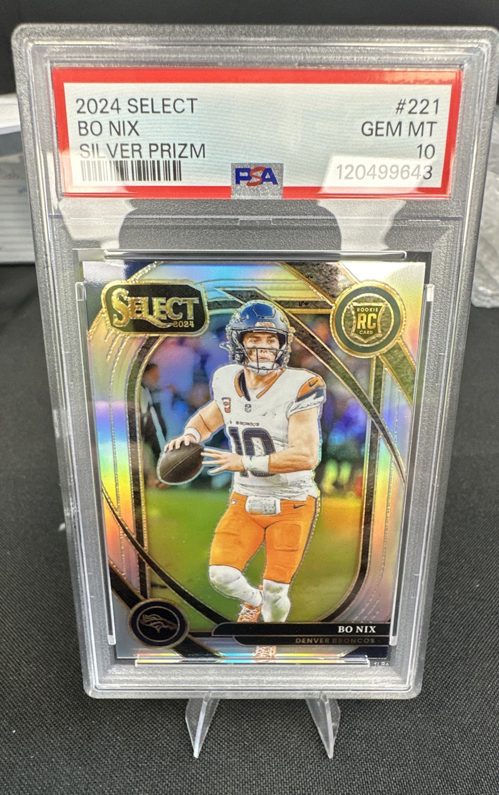 Bo Nix Panini Select #221 Silver