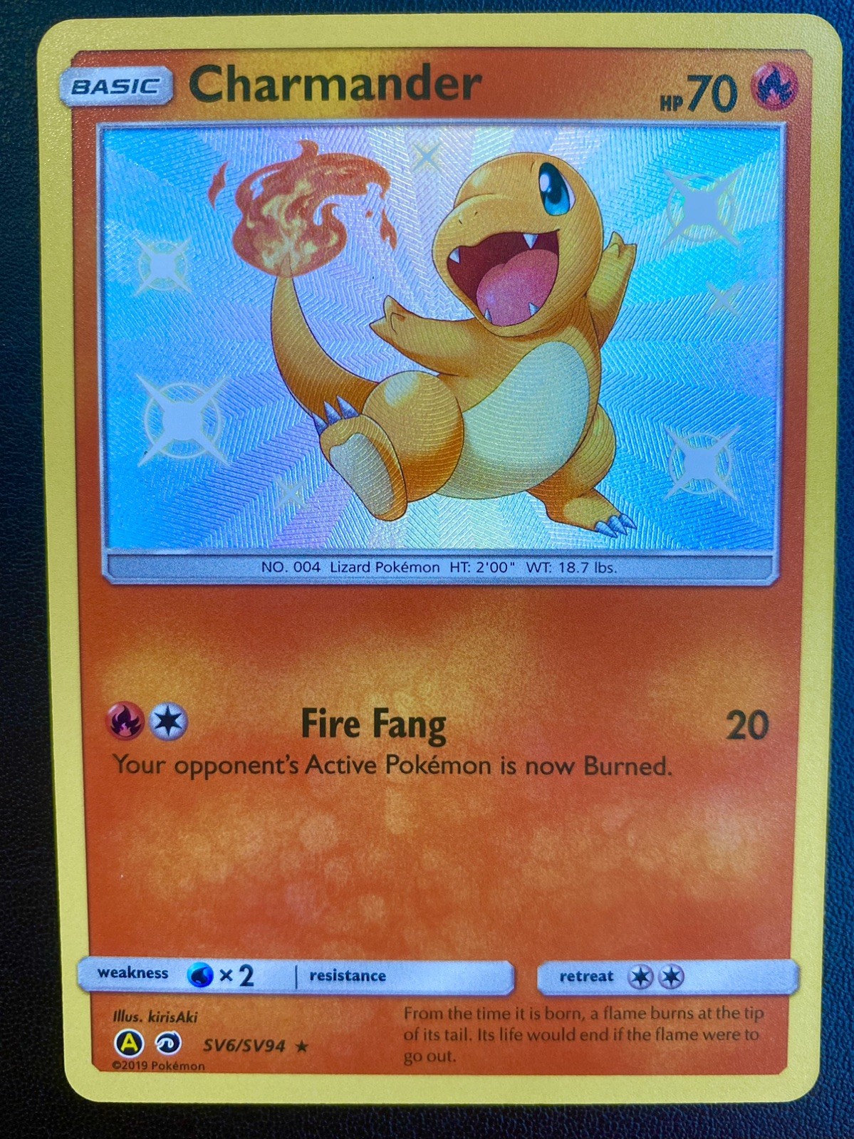 Pokémon Charmander Hidden Fates SV6/SV94 Holo Shiny Amazing Rare NM/M Pack Fresh