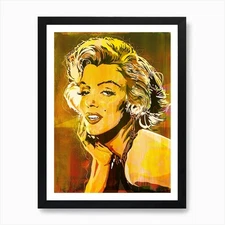 MM GOLD | POP ART WORLD 2023 Digita Framed Wall Art Poster Canvas Print Picture
