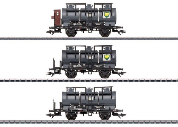 Märklin 46491, 3Tlg. Set Kesselwagen Bp, Db, Neu & Ovp, H0 AC-image