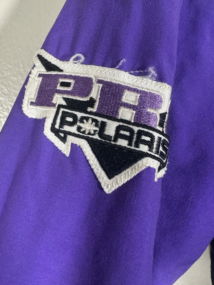 Vintage Polaris Snowmobile Jacket Men’s M Pro L.E. Club 1997 Satin Logo Sewn - Image 2 of 4