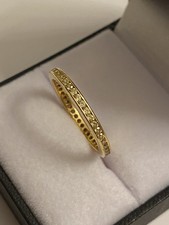 Citrine 22K Yellow Gold Eternity Band Ring