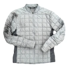 Arc'teryx Rico Down Jacket Mens L Gray Lightweight Bomber 750 Fill - FLAWED