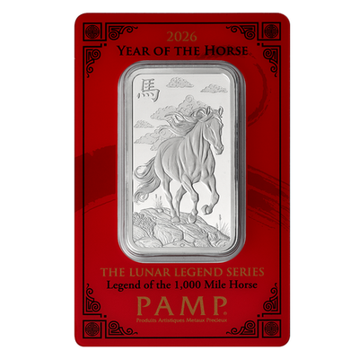 1 oz Silver Bar - PAMP - 2026 Year of the Horse - with Envelope | eBay