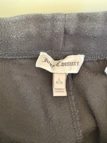 Juicy Couture Girl Hooded Velour Jogging Suit Black & Gold Size 8/10 - Picture 7 of 8