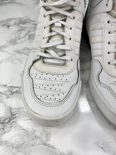 Adidas Trainers Sneakers Women's Size UK 5 White Leather High Top Lace Up - Picture 5 of 15