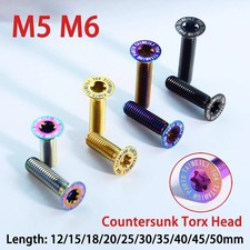 Titanium Bolt M5 M6x12/15/18/20/25/30/35/40/45/50mm Countersunk Head Torx Screws