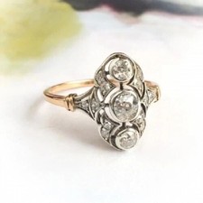 3.5Ct Art Deco Style Round Lab Created Diamond Engagement 14k White Gold FN Ring