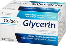 Colace Glycerin Suppositories - Adult  Gentle Fast Acting Relief of Occasional