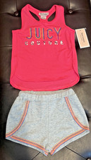 NEW JUICY COUTURE Trendy Cute Summer Girls 2-Piece Short Sets Sz 3T