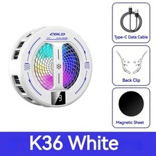 Magnetic Phone Cooler with Digital Temperature Display RGB Lights for Gaming Pho
