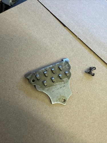 Vintage Bowl back Mandolin Tailpiece & mount screws Patent Oct 26 1986