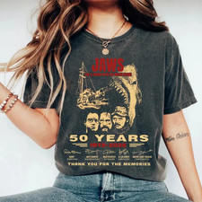Gildan Tee Vintage Jaws 50th Anniversary T-Shirt Classic Movie