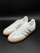 adidas Samba OG White Silver Metallic Grey Women's Size 10 JI2725