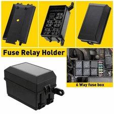 Universal 12V Waterproof Automotive 6 ATO Fuse Relay Box Block w/ Harness Marine