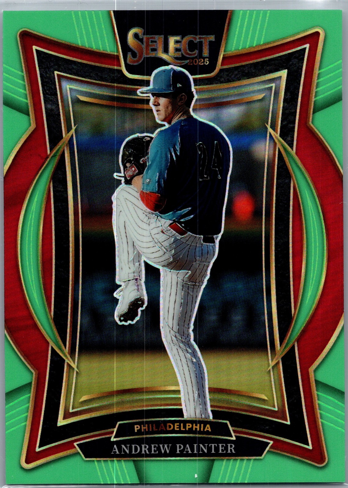 2025 Panini Select #11 Andrew Painter Neon Green Prizms #/49