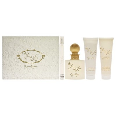 Fancy Love by for Women - 4 Pc Gift Set 3.4oz EDP Spray, 0.34oz EDP Mini Spra...