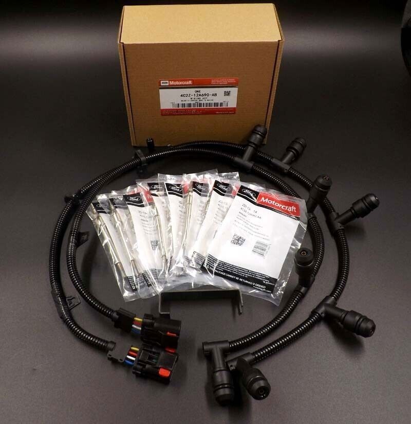 NEW Motorcraft 8pc ZD13 glow plug Harness Kit 04-10 Ford F250 6.0L Powerstroke