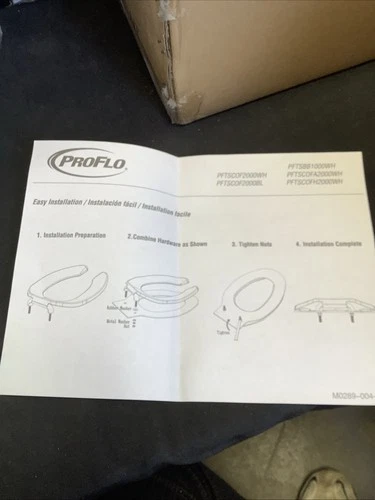 Proflo Elongated Open Front Commercial Toilet Seat. Black. PFTSCOF2000BL B1 - Picture 6 of 7