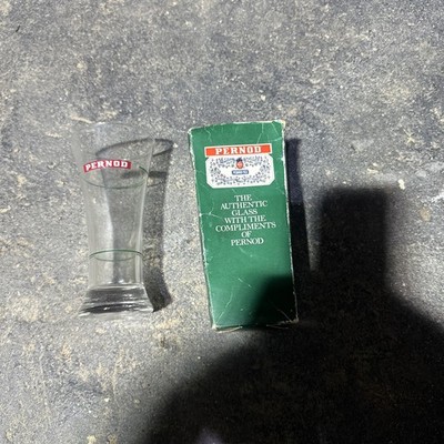 Vintage Rare Pernod Glass In Original Box Ref Pc22