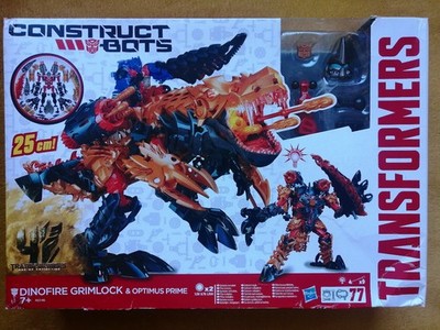 Transformers Construct-Bots Leader Class Dinofire Grimlock + Optimus Prime