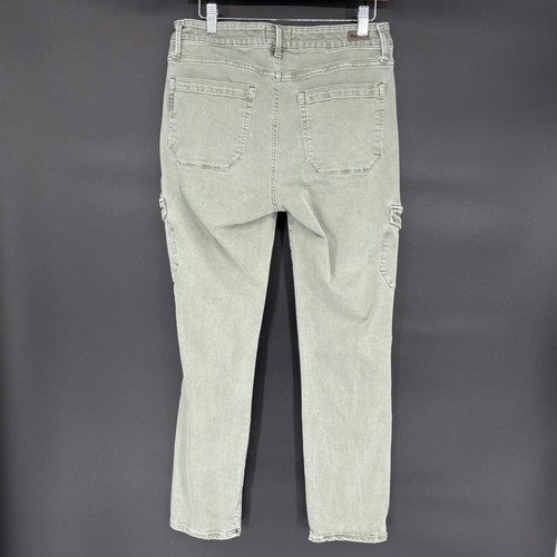 PAIGE Pantaloni cargo donna Jolie Twill 29 in vintage verde edera caviglia alta - Foto 2 di 9