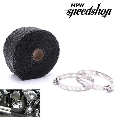 5m Black Lava Motorrad Auspuff Krümmer Rohr Hitzeschild Wrap