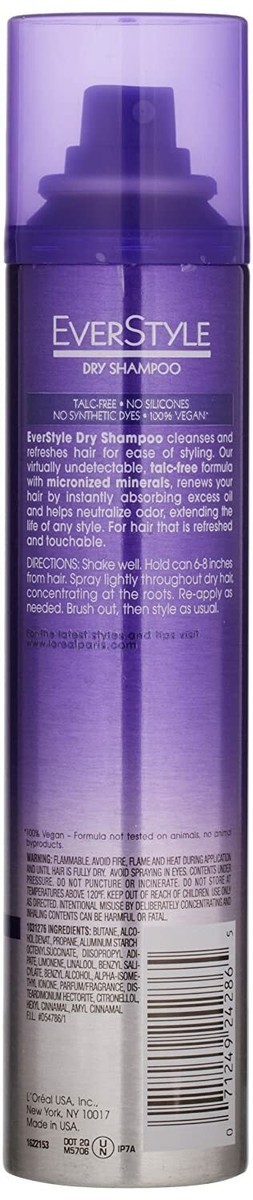 L'oreal Everstyle Ever Style Energizing Dry Shampoo 3.4 OZ-LOT OF 4 FREE SHIPING