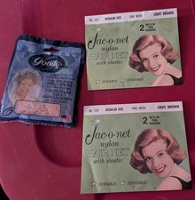 Vintage Hair Net Lot NOS Mid Century Beauty Salon Ephemera - 1257