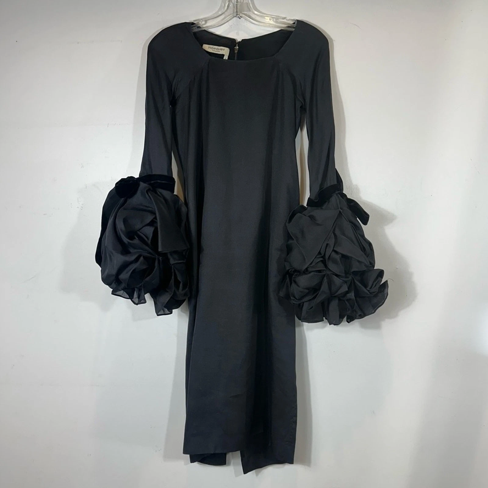 SAINT LAURENT (YSL) Abito Yves Saint Laurent Vintage Autunno 2002 Tom Ford Epoca Seta Organza Arruffato S