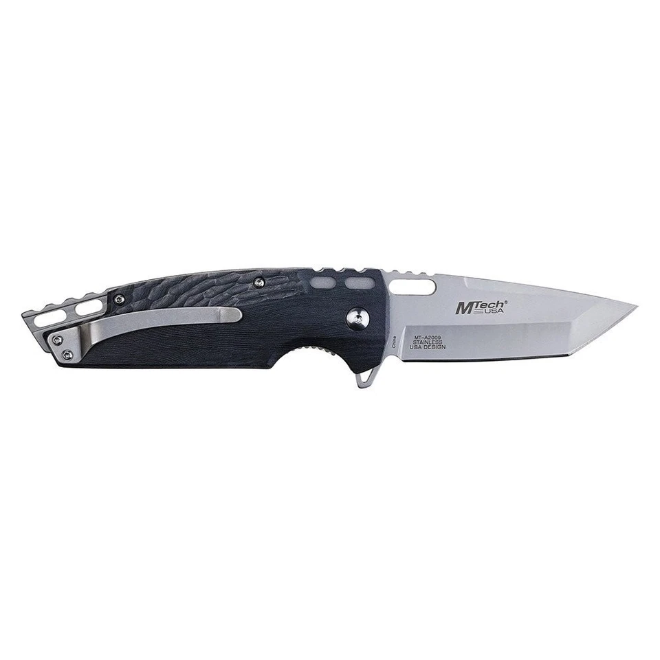 Cuchillo plegable Mtech Linerlock A/O mango de aluminio negro hoja 3Cr13 - MT-A2009BK Foto 3 de 4