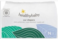 HealthyBaby Diapers Size N Newborn  10 lbs EWG Verified 33 Count 2 Packs 