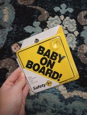 Safety 1st Baby on Board Suction Cup Yellow Sign - NHTSA - Crash Tested