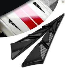 2 PCS Car Hood Ventilation Cover, Airflow Side Air Vent Spoiler Trim, 9.2In Weat