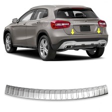 Per Mercedes GLA X156 2013-2022 Cromato Protezione Paraurti SPAZZOLATO ACCIAIO