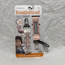 BooginHead Pacigrip 2 Pacifier Clips Girls Pink Rainbow 0+ Months New